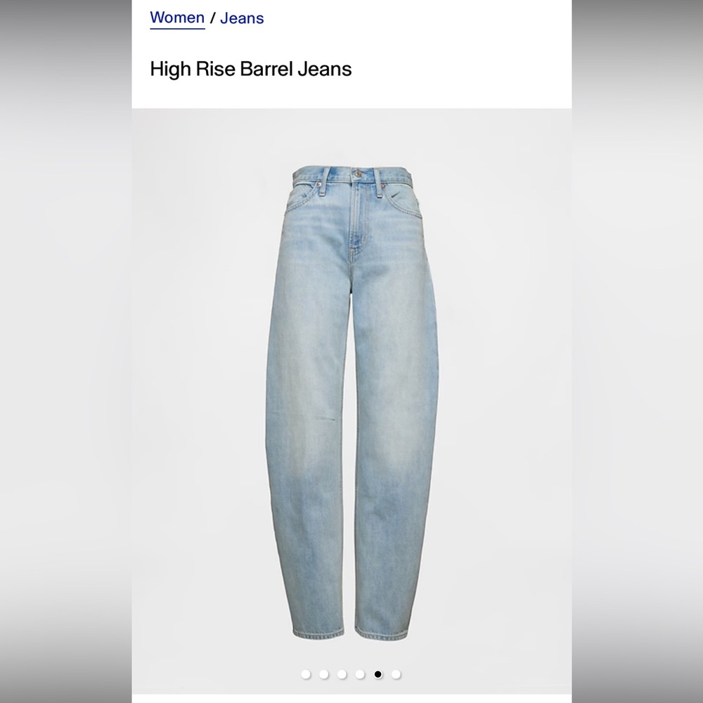 GAP High Rise Barrel jeans SZ 27 - Picture 4 of 7